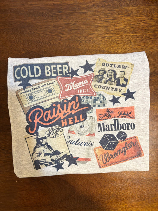 Raising Hell Outlaw Tee